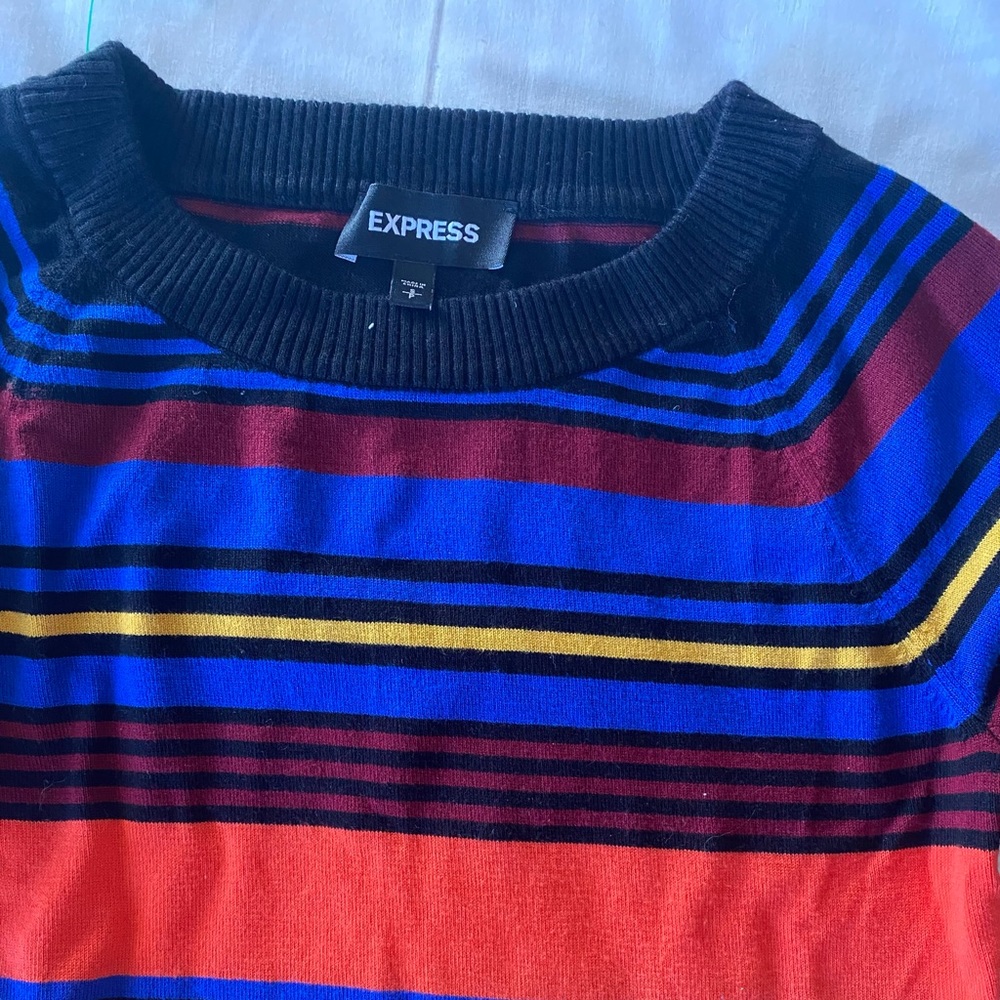 Vintage Express Stripped Shirt Long Sleeve Woman’s